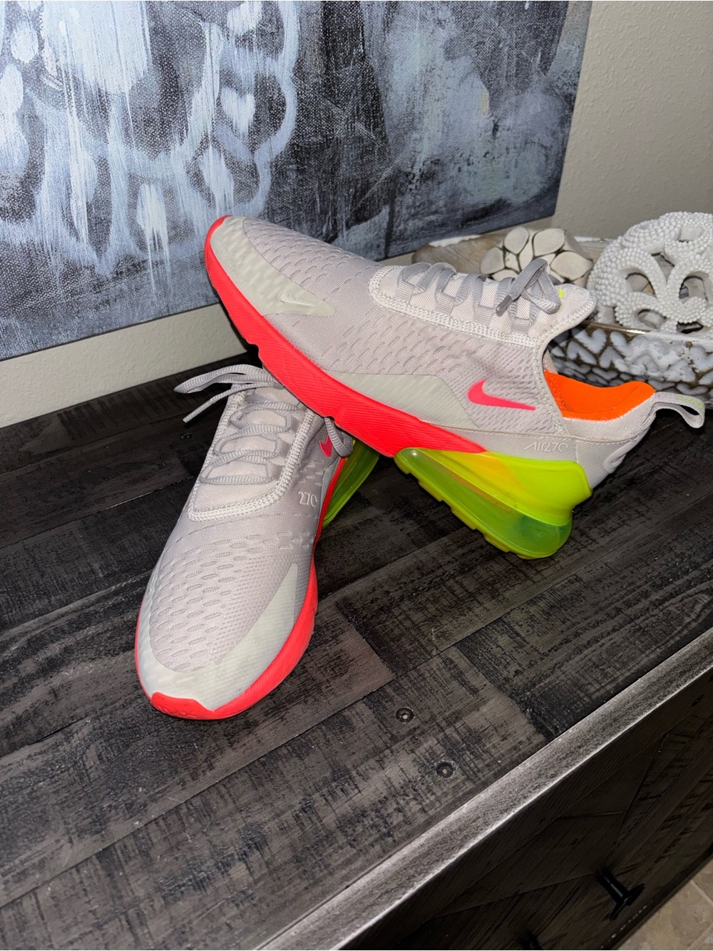 Nike Women's Air Max 270 'Neon' sneakers SZ 8.5 - Picture 8 of 14